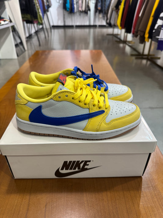 Preowned Travis Scott Air Jordan 1 Low Canary