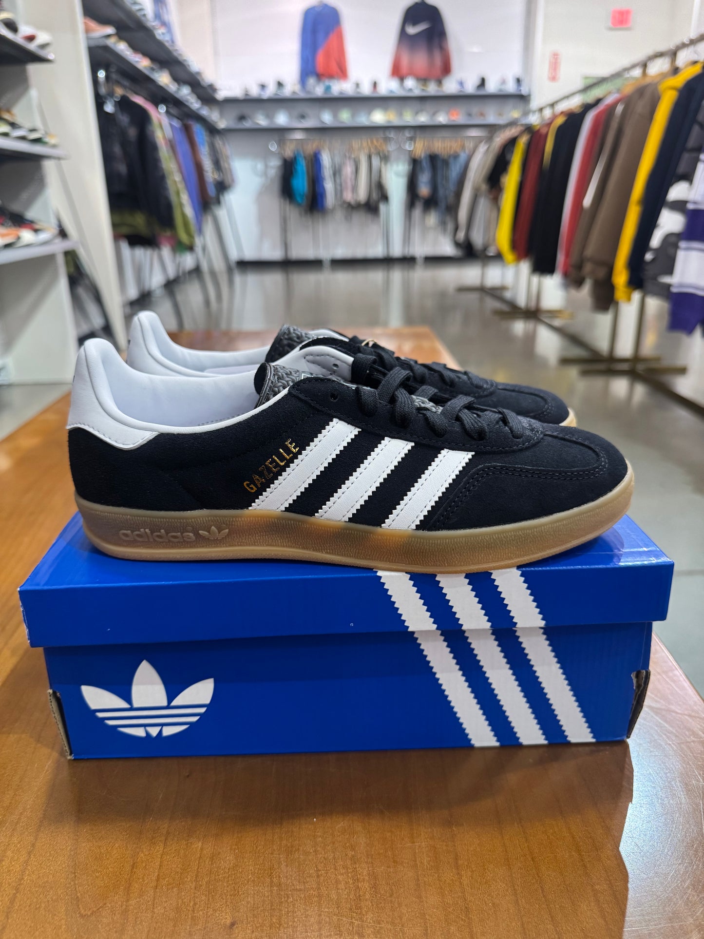 Adidas Gazelle Black White Gum