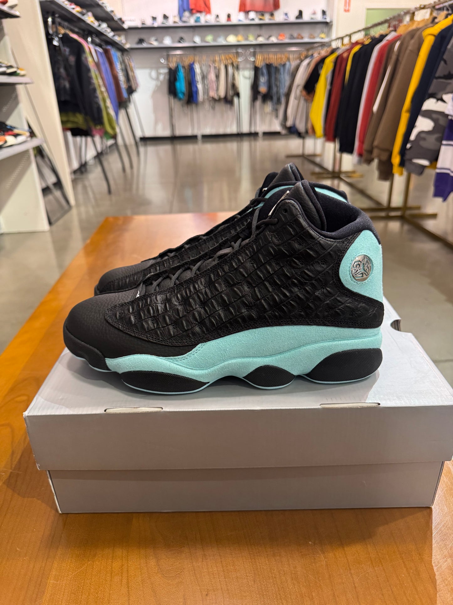 Air Jordan 13 Black Island Green