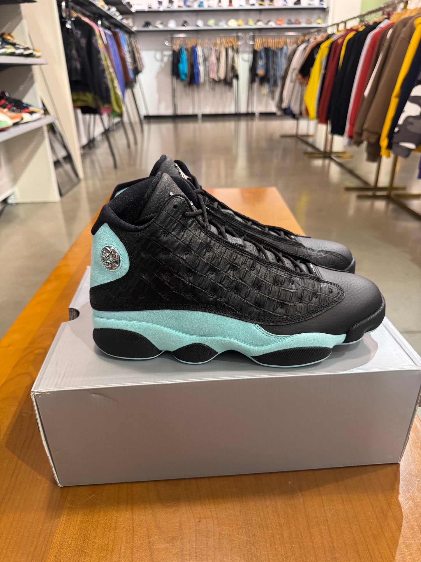Air Jordan 13 Black Island Green