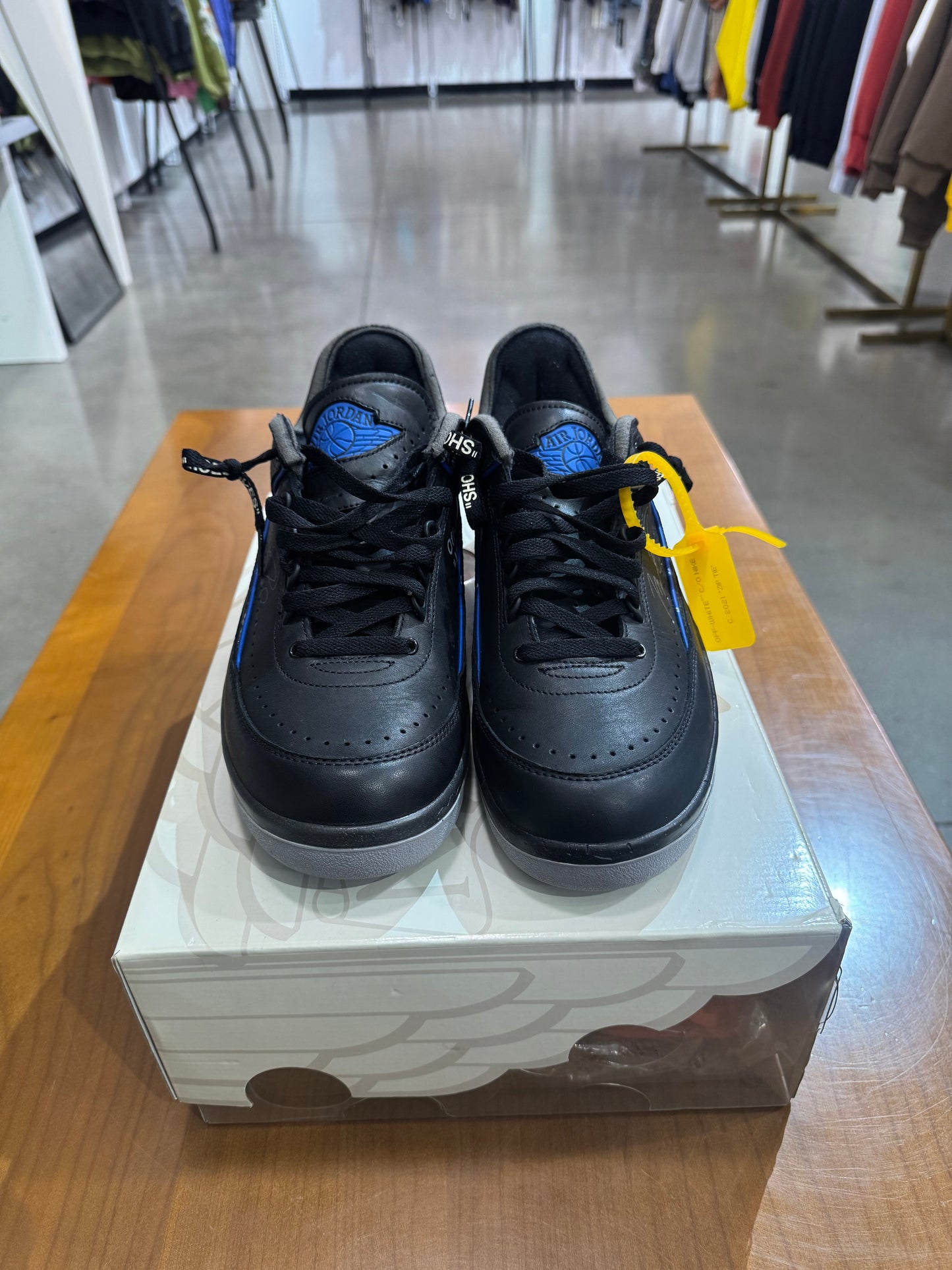 Preowned Air Jordan 2 Low Off-White Black Blue