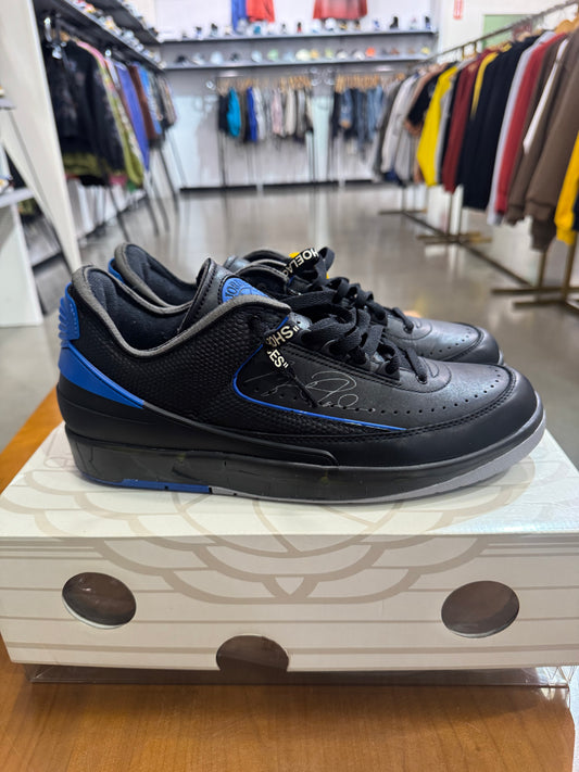 Preowned Air Jordan 2 Low Off-White Black Blue