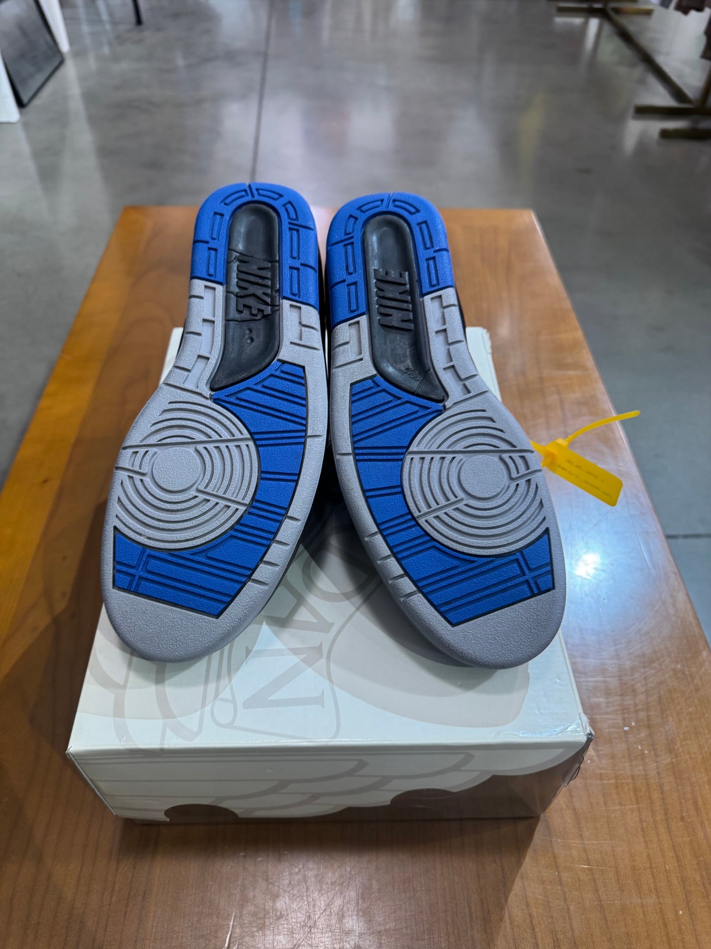 Preowned Air Jordan 2 Low Off-White Black Blue