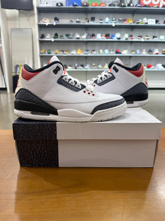 Preowned Air Jordan 3 SE Fire Red Denim