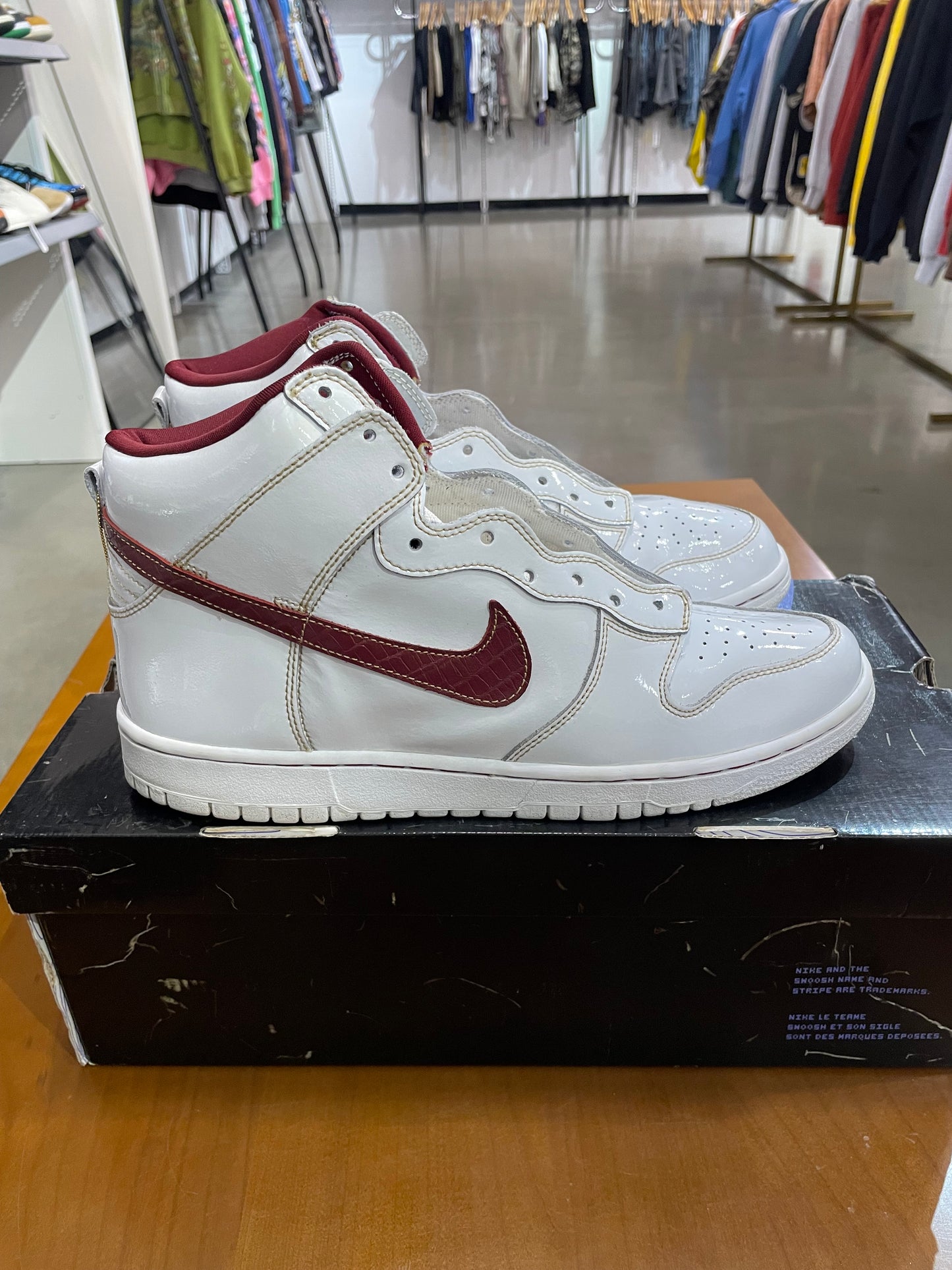 Preowned Nike SB Dunk High Mafia Pack White