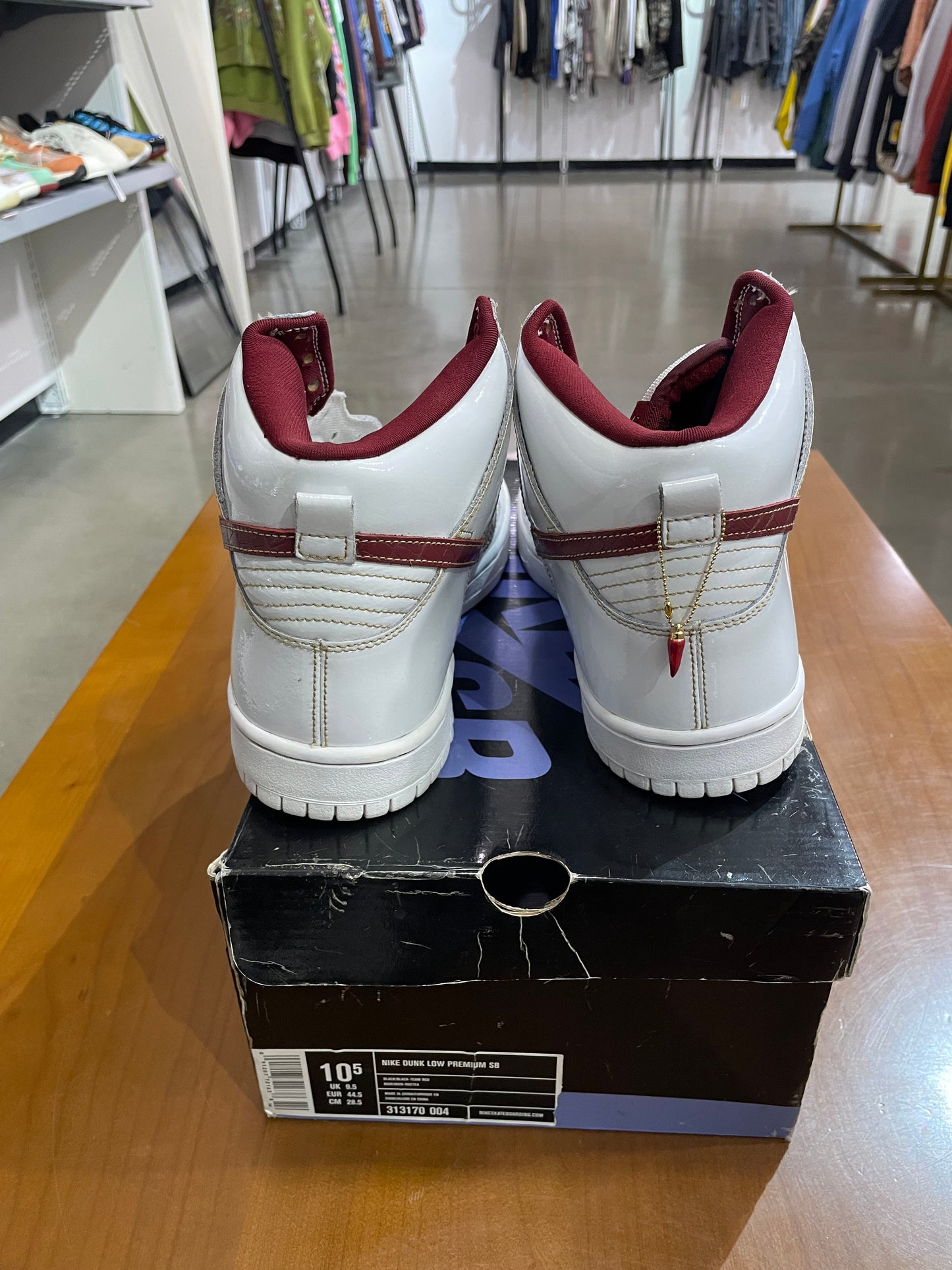 Preowned Nike SB Dunk High Mafia Pack White