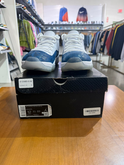 Preowned Air Jordan 11 Low Snakeskin Navy