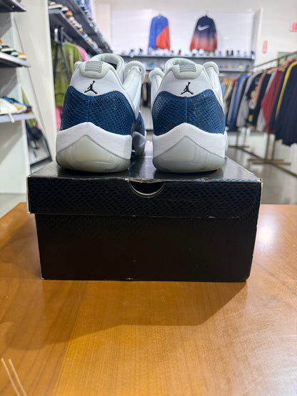 Preowned Air Jordan 11 Low Snakeskin Navy