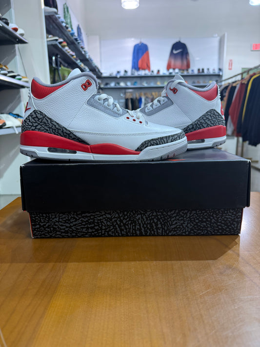 Preowned Air Jordan 3 Fire Red