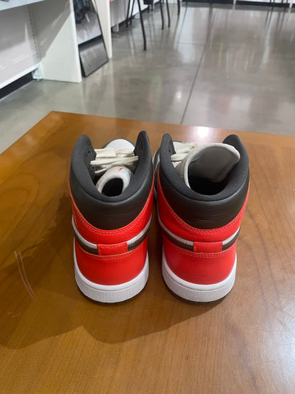 Preowned Air Jordan 1 Mid Newsprint Light Orewood