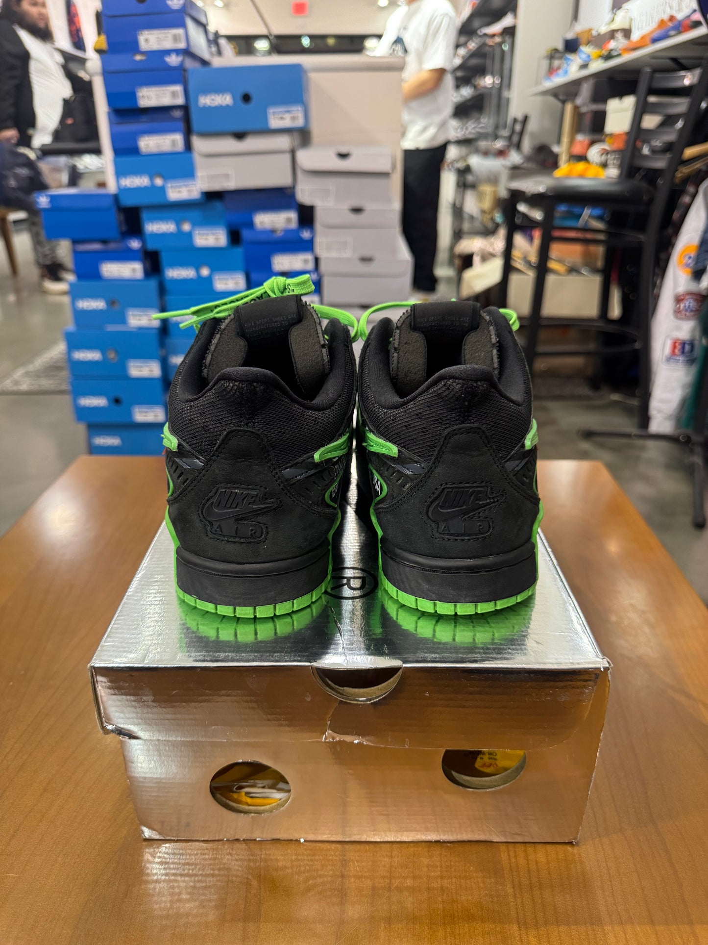 PO Off White Rubber Dunk Low Green Strike