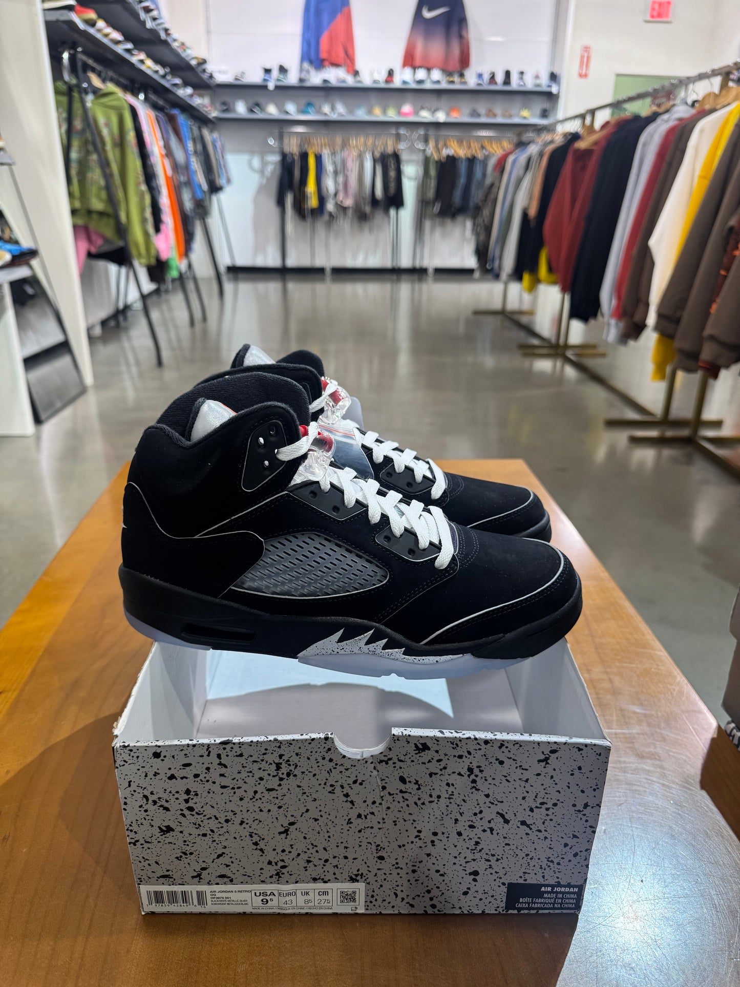 Air Jordan 5 Black Metallic Reimagined (No Box Lid)