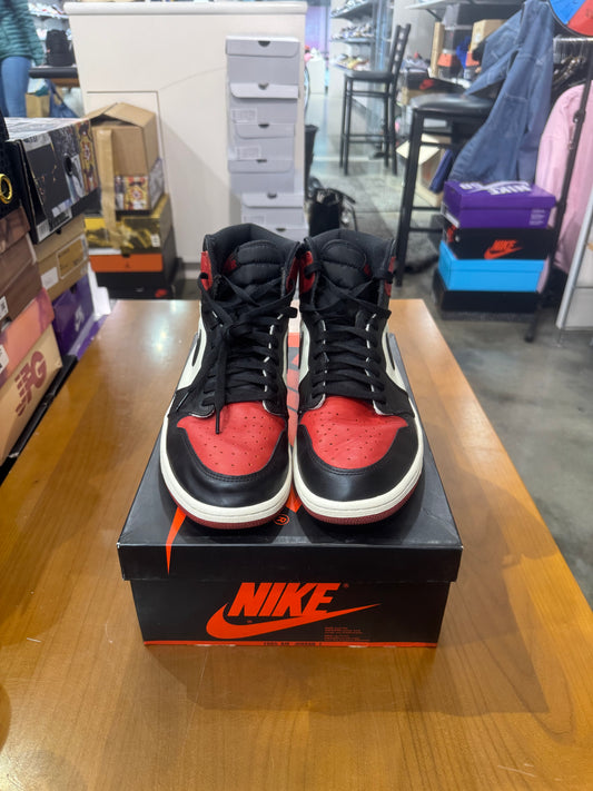 Preowned Air Jordan 1 Bred Toe
