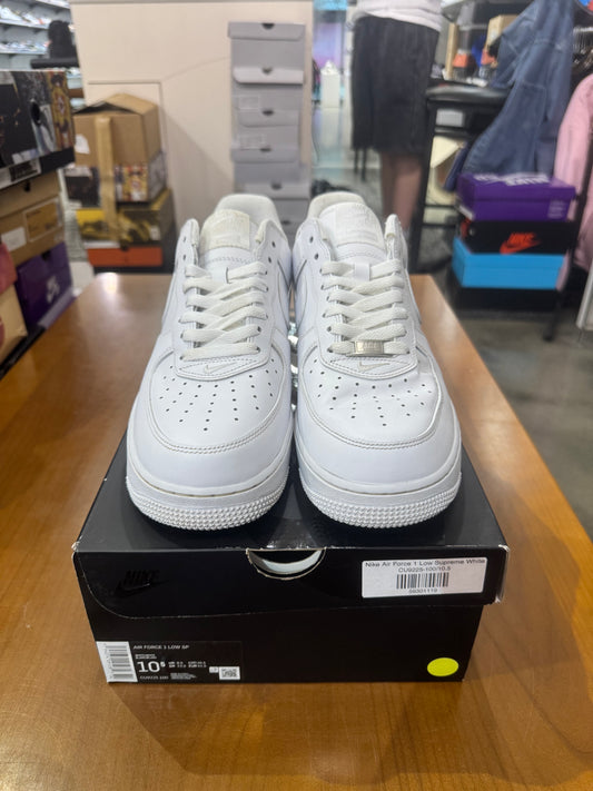 Preowned Supreme Air Force 1 Low White