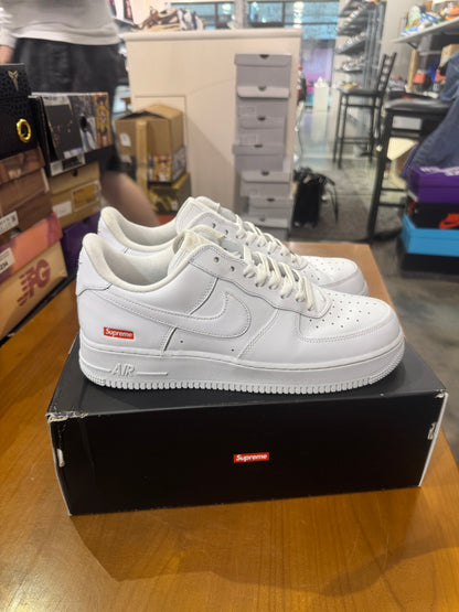 Preowned Supreme Air Force 1 Low White