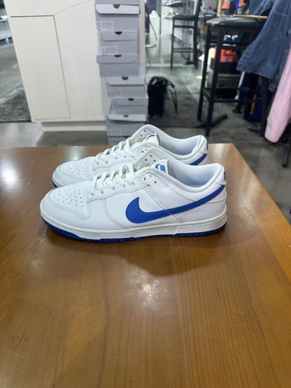Preowned Nike Dunk Low White Hyper Royal