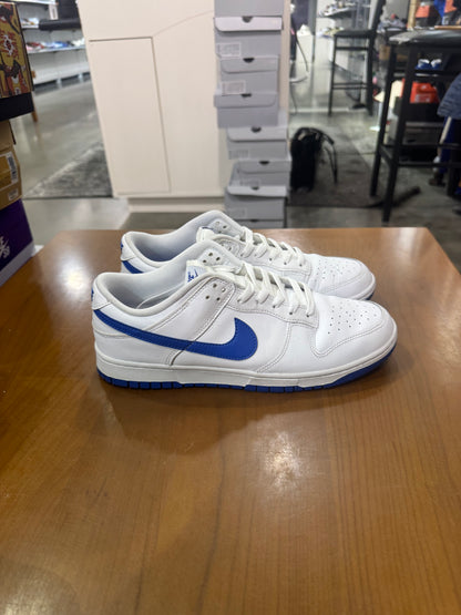 Preowned Nike Dunk Low White Hyper Royal