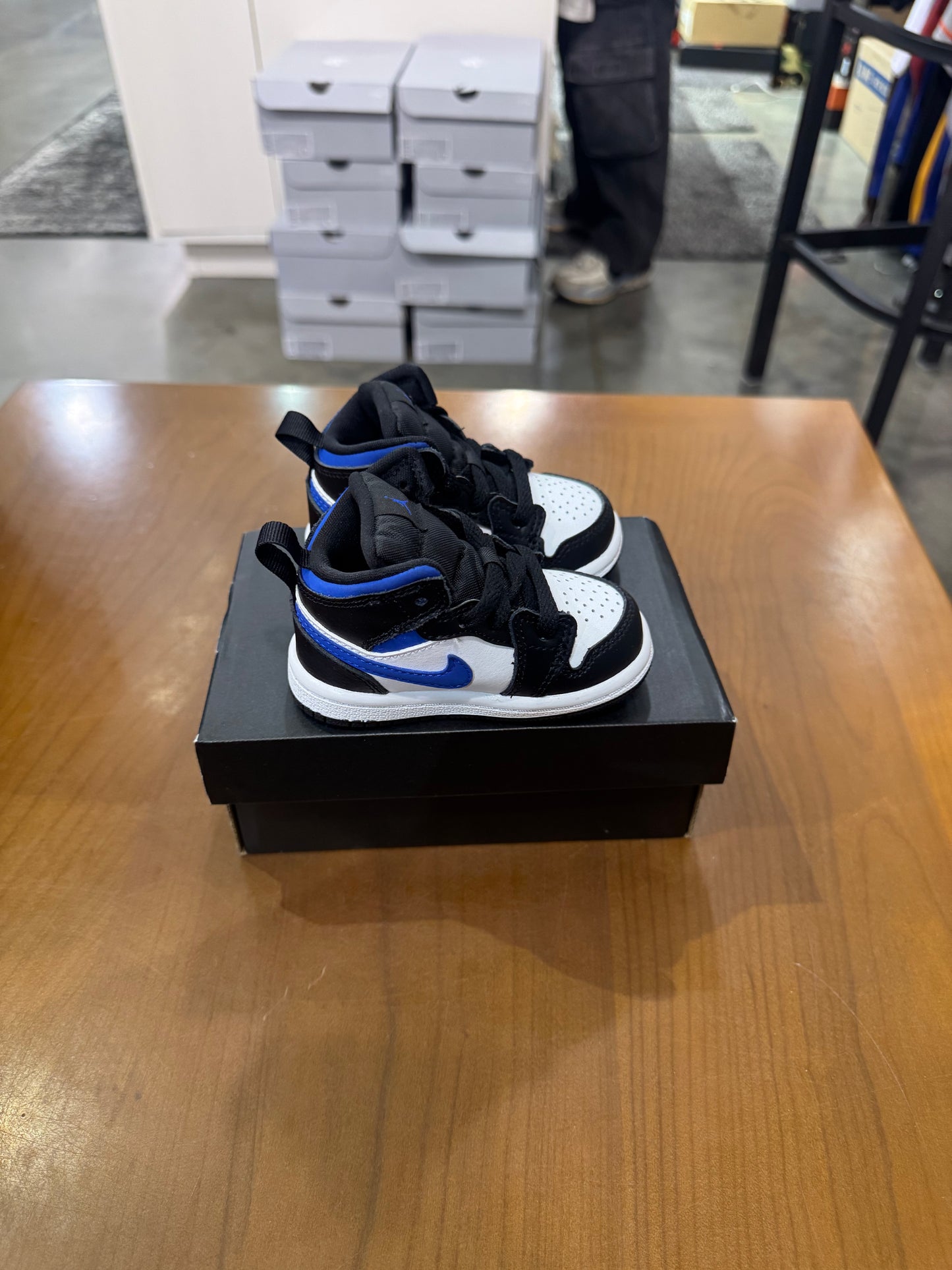 Preowned Air Jordan 1 Mid Racer Blue