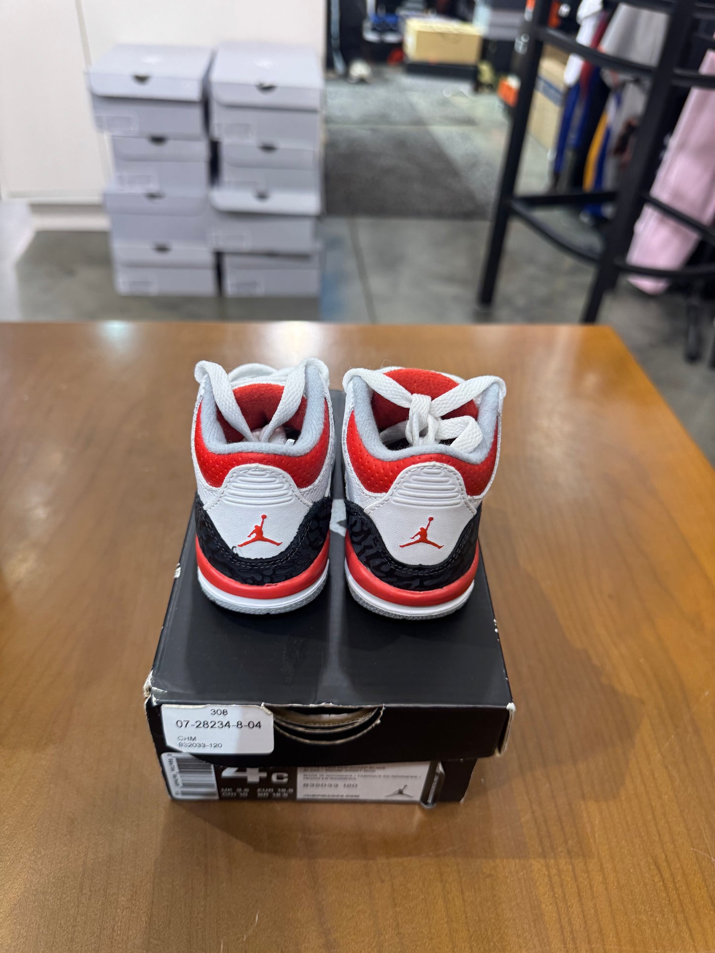 Preowned Air Jordan 3 Fire Red