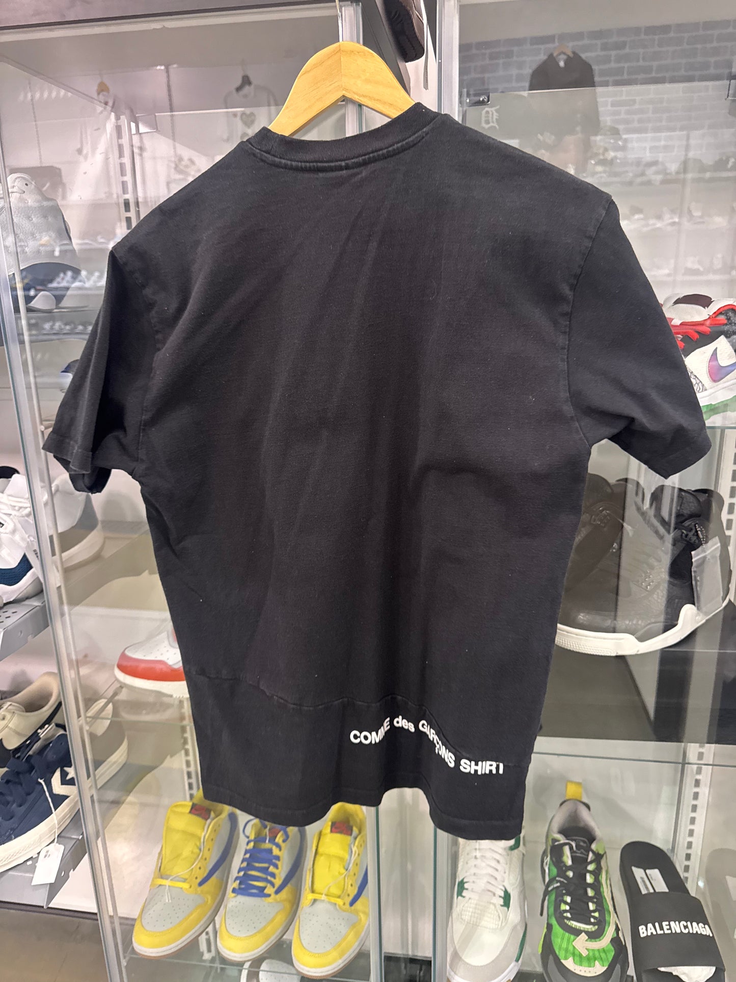 Preowned Supreme Comme Des Garcons Split Box Logo Tee Black