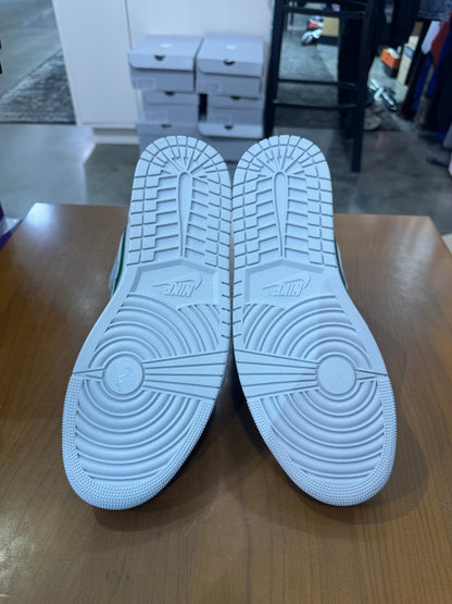 Air Jordan 1 Mid White Pure Platinum Pine Green