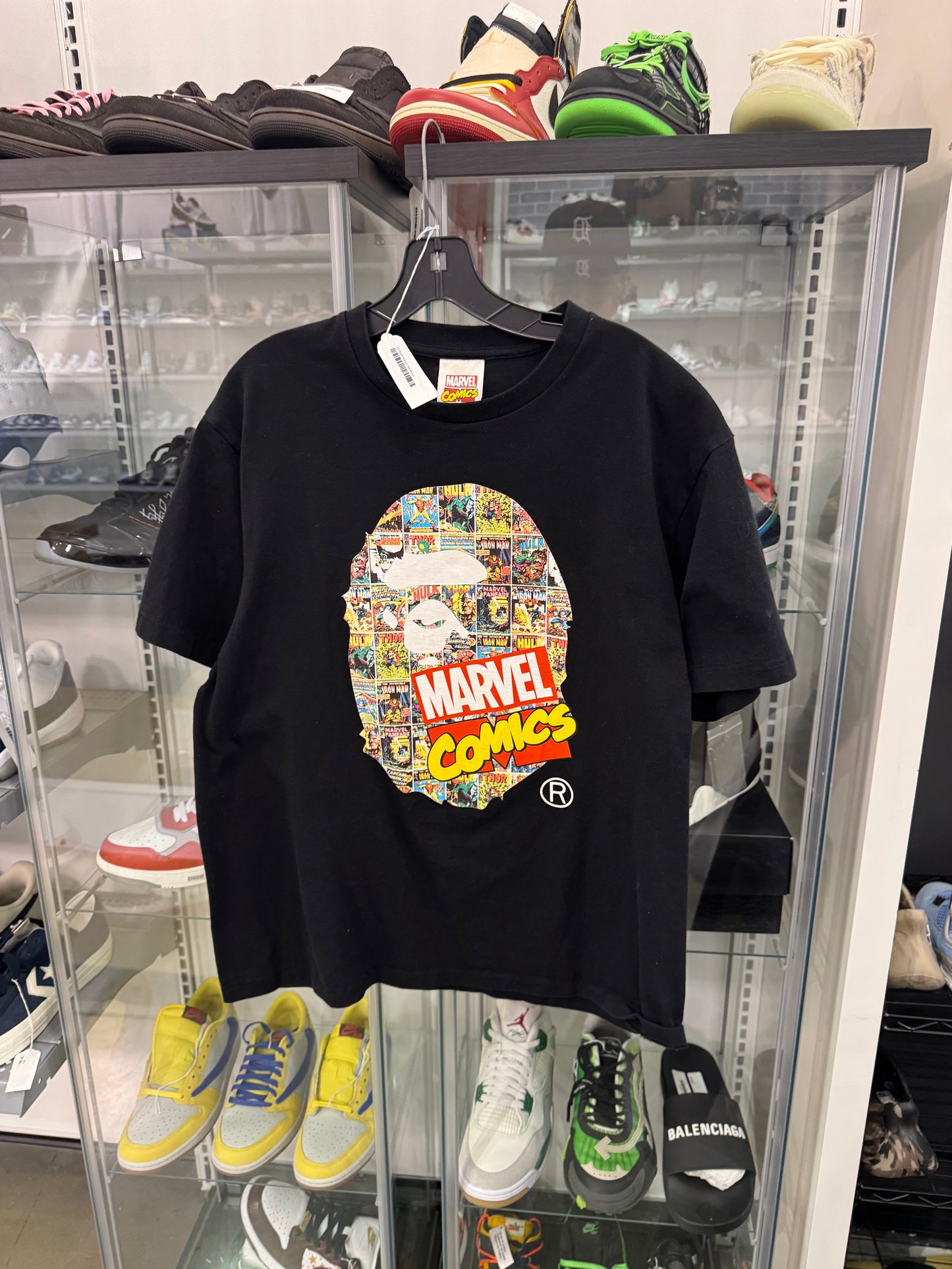Preowned Bape Marvel Tee Black