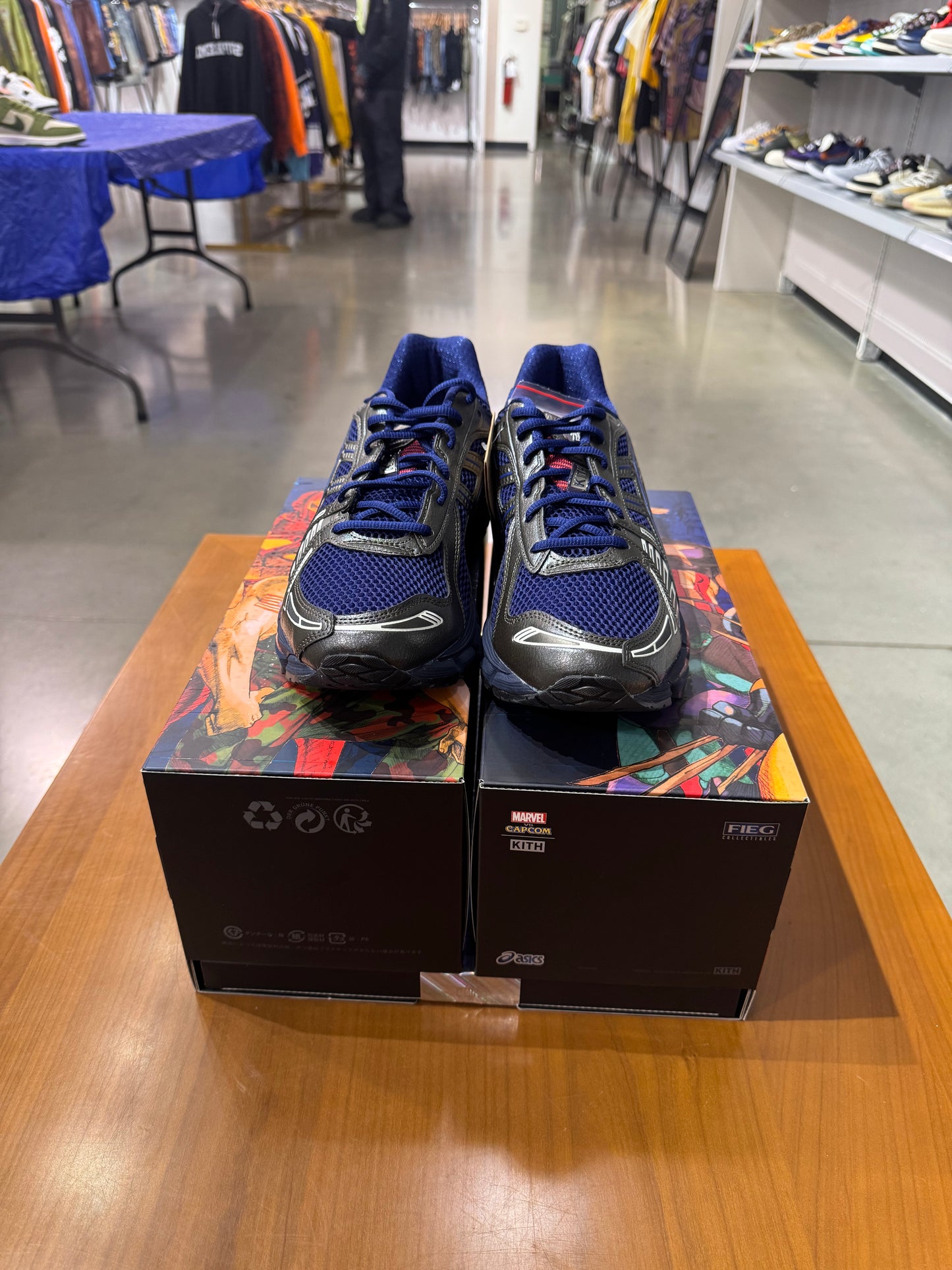 Kith Asics Gel Kayano 12.1 Captain America Vs Guile Double Box