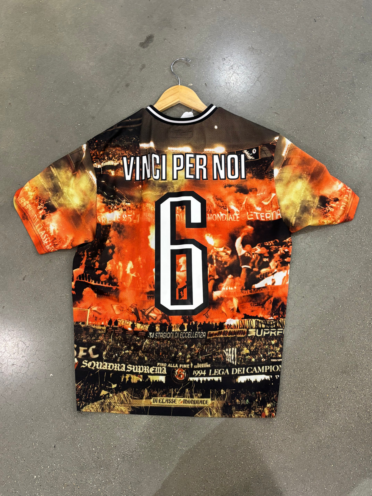 Preowned Supreme Vinci Per Noi Soccer Jersey Multicolor
