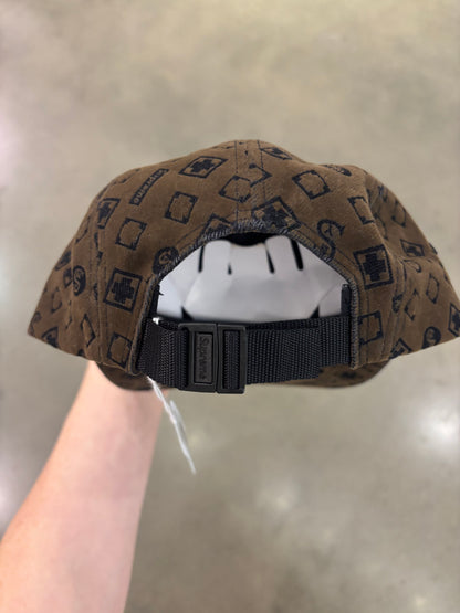 Supreme Flocked Denim Camp Hat Black