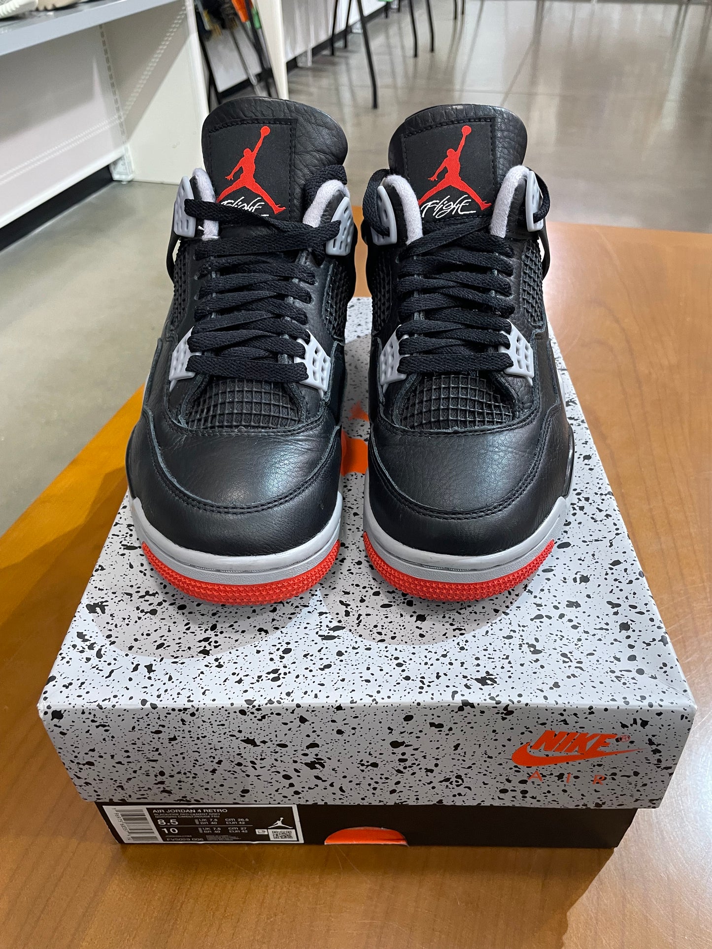 Preowned Air Jordan 4 Bred Reimagined