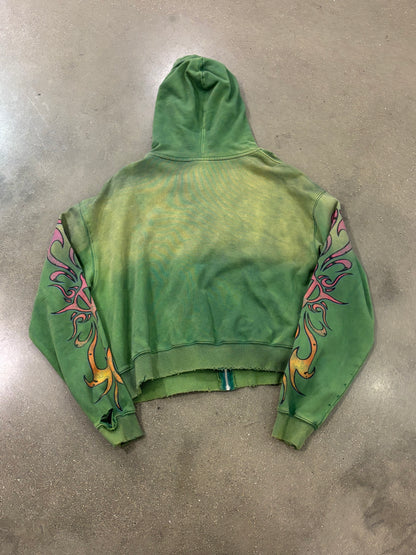 Preowned Vale Forever Inferno Zip Up Hoodie Green