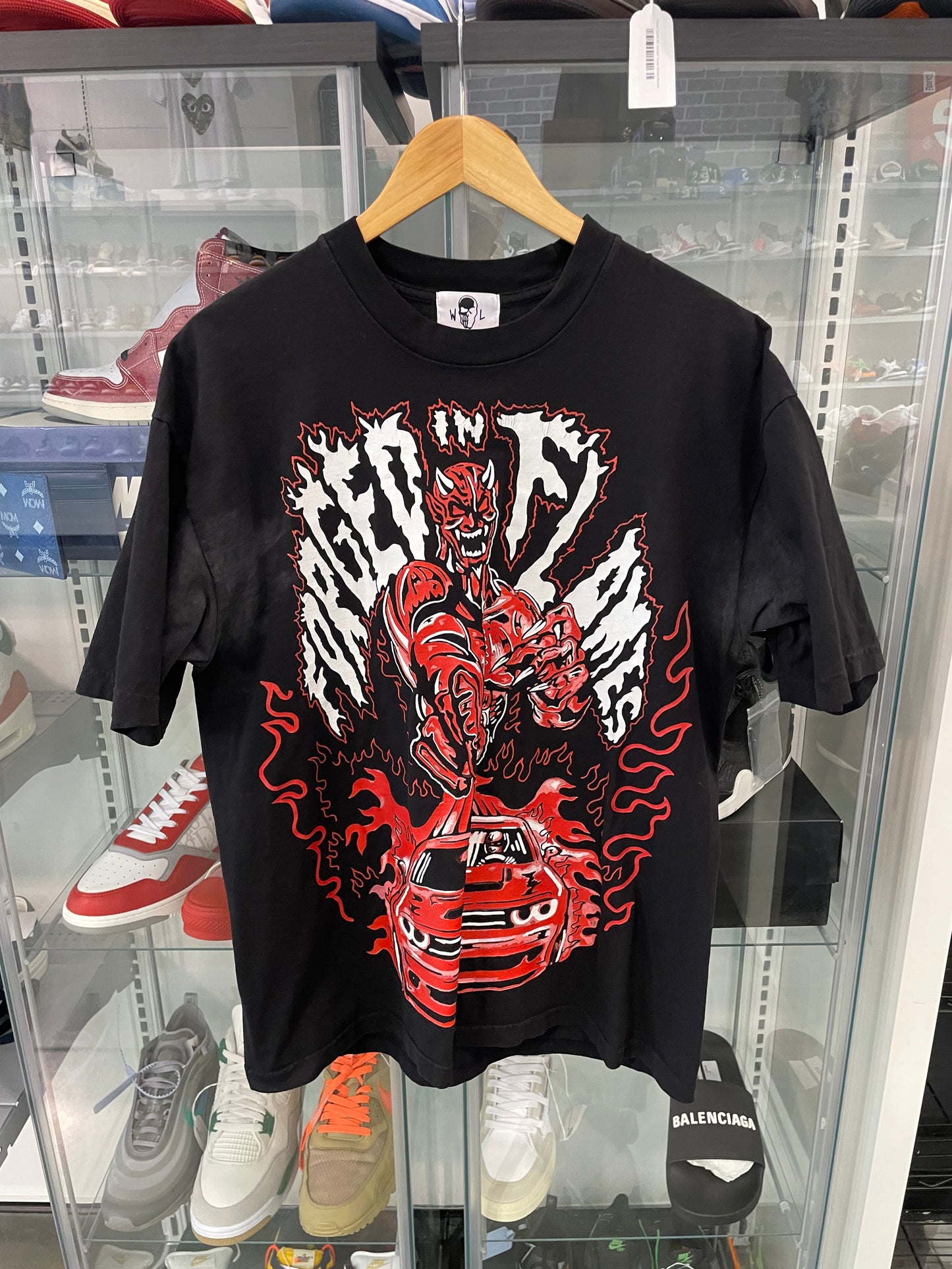 Preowned Warren Lotas Tee Challenger Black Red