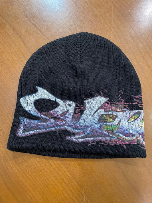 Supreme Tag Beanie Black