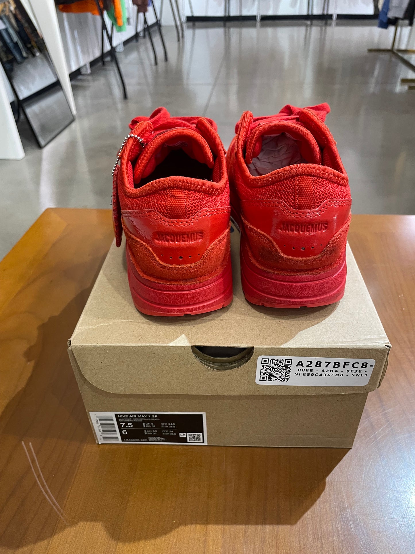Preowned Air Max 1 86 Jacquemus Mystic Red