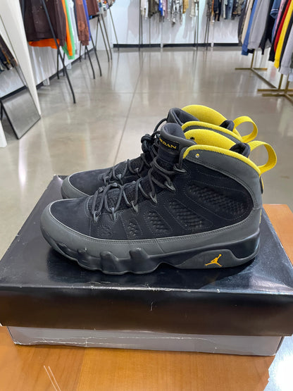 Preowned Air Jordan 9 Charcoal University Gold