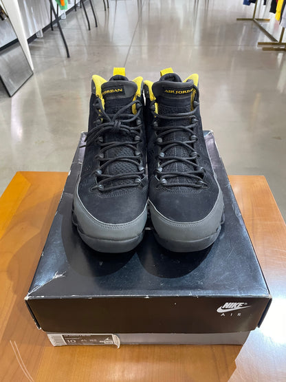 Preowned Air Jordan 9 Charcoal University Gold
