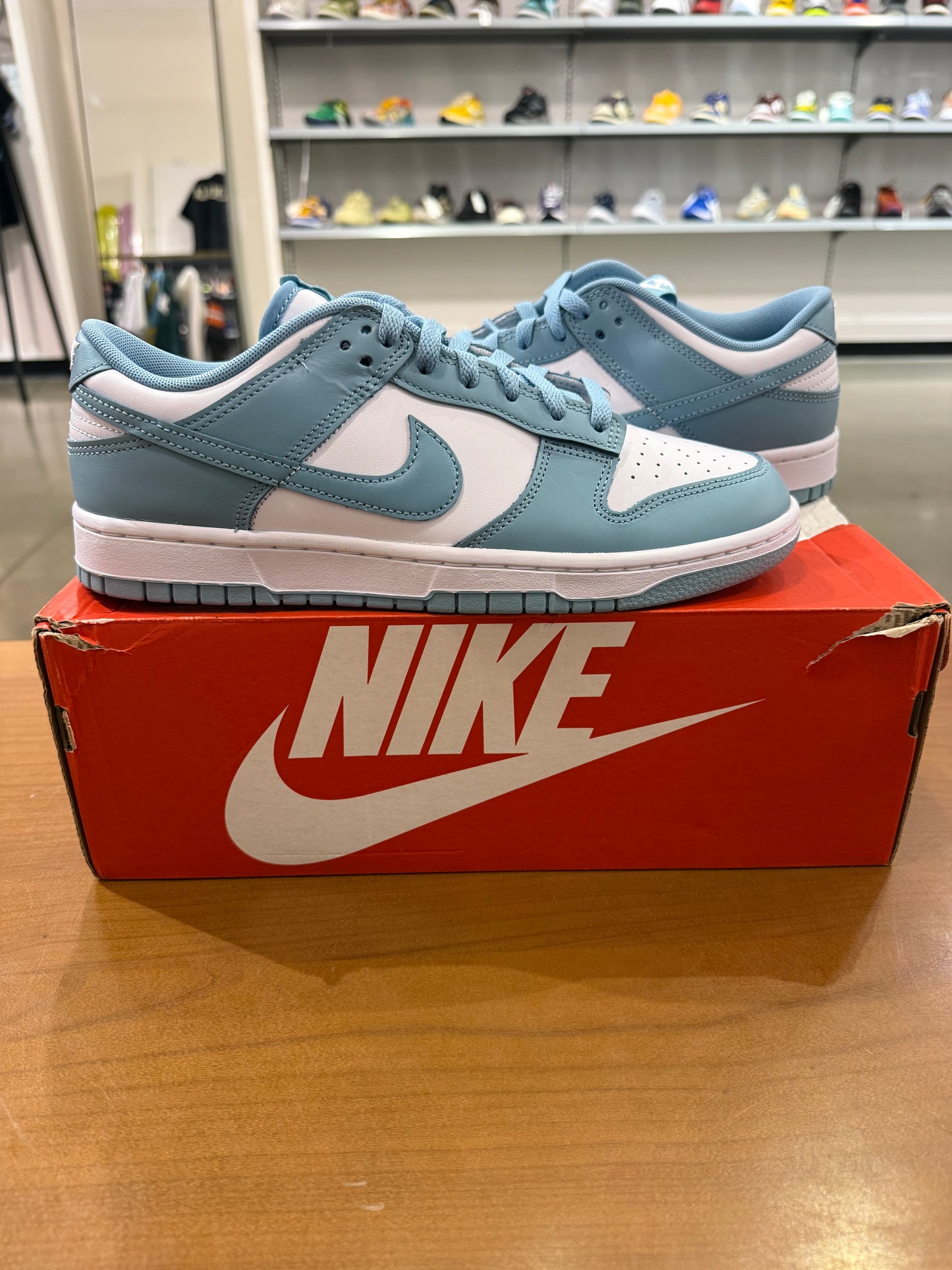 Preowned Nike Dunk Low Denim Turq