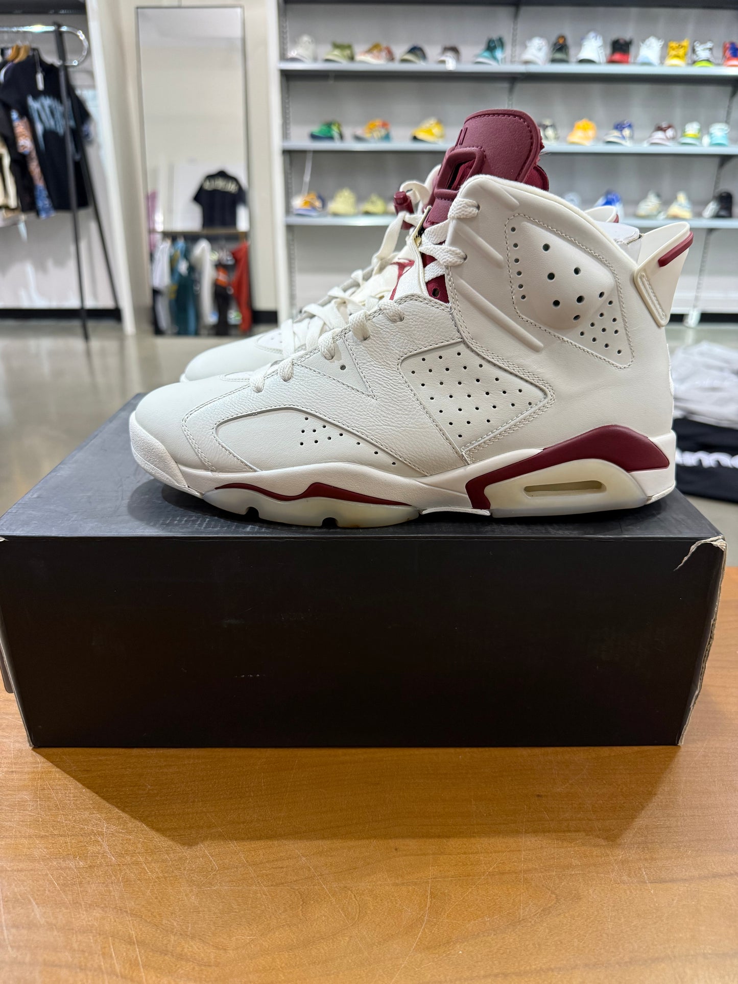Preowned Air Jordan 6 Maroon