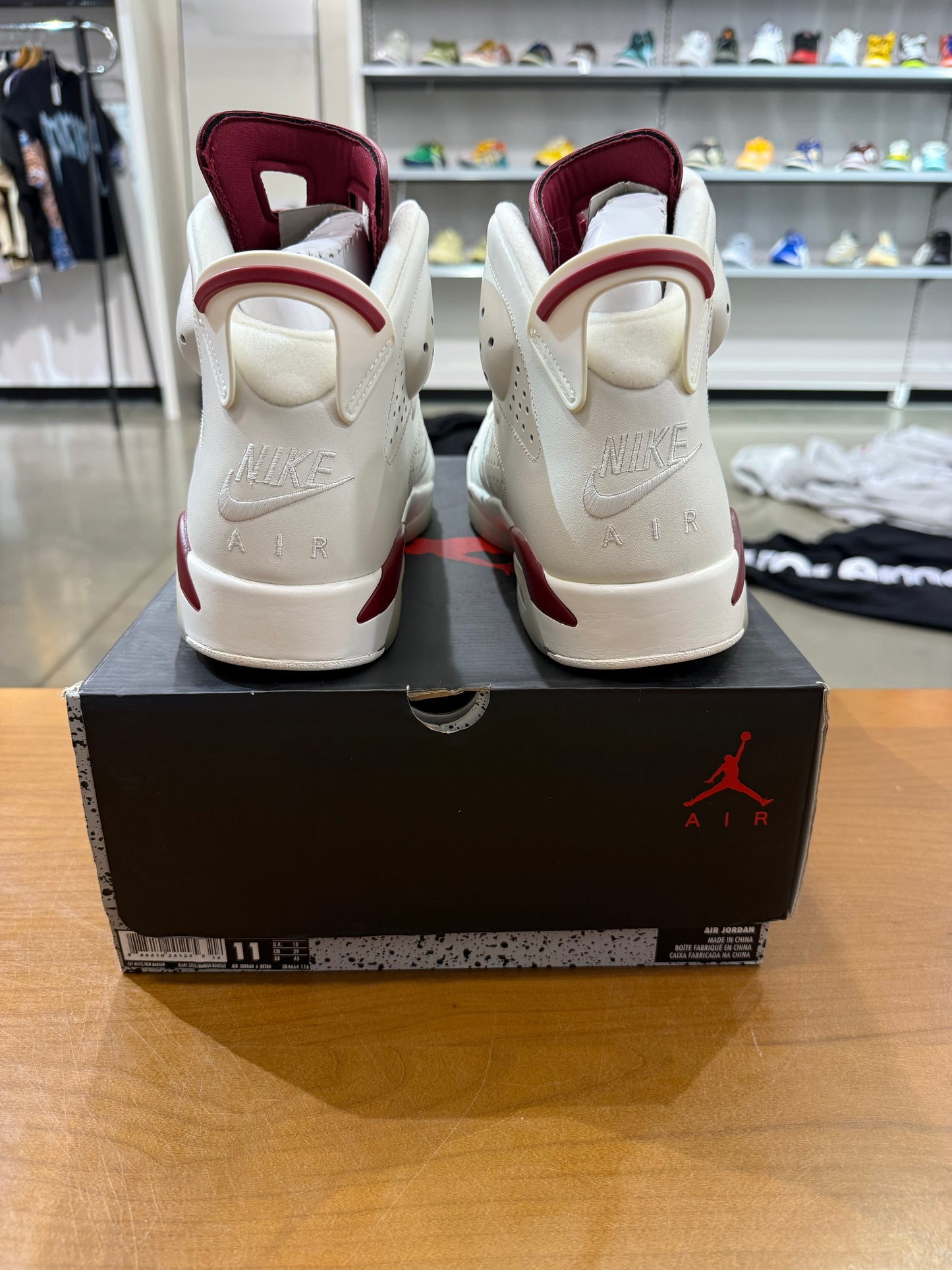 Preowned Air Jordan 6 Maroon