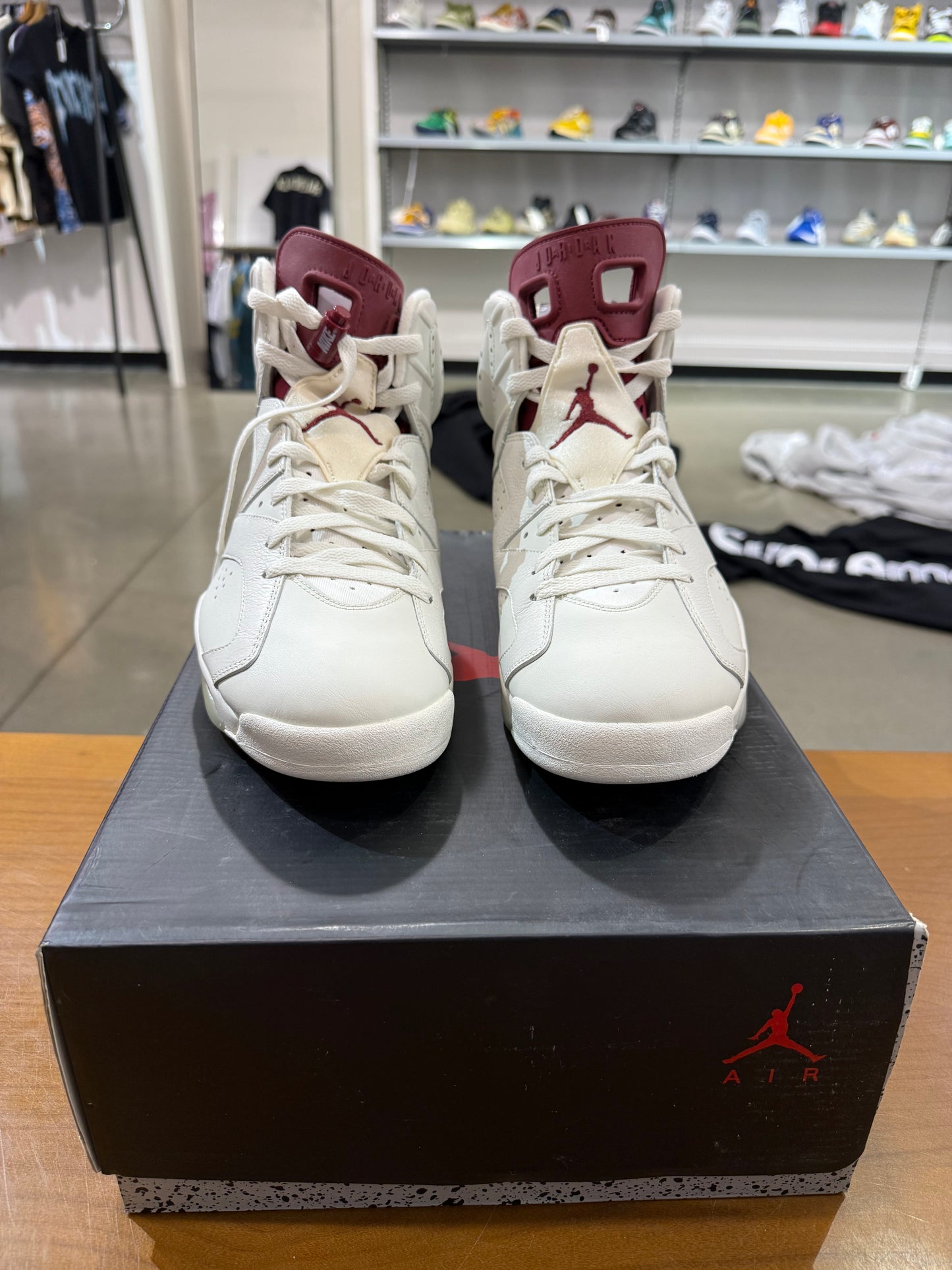 Preowned Air Jordan 6 Maroon