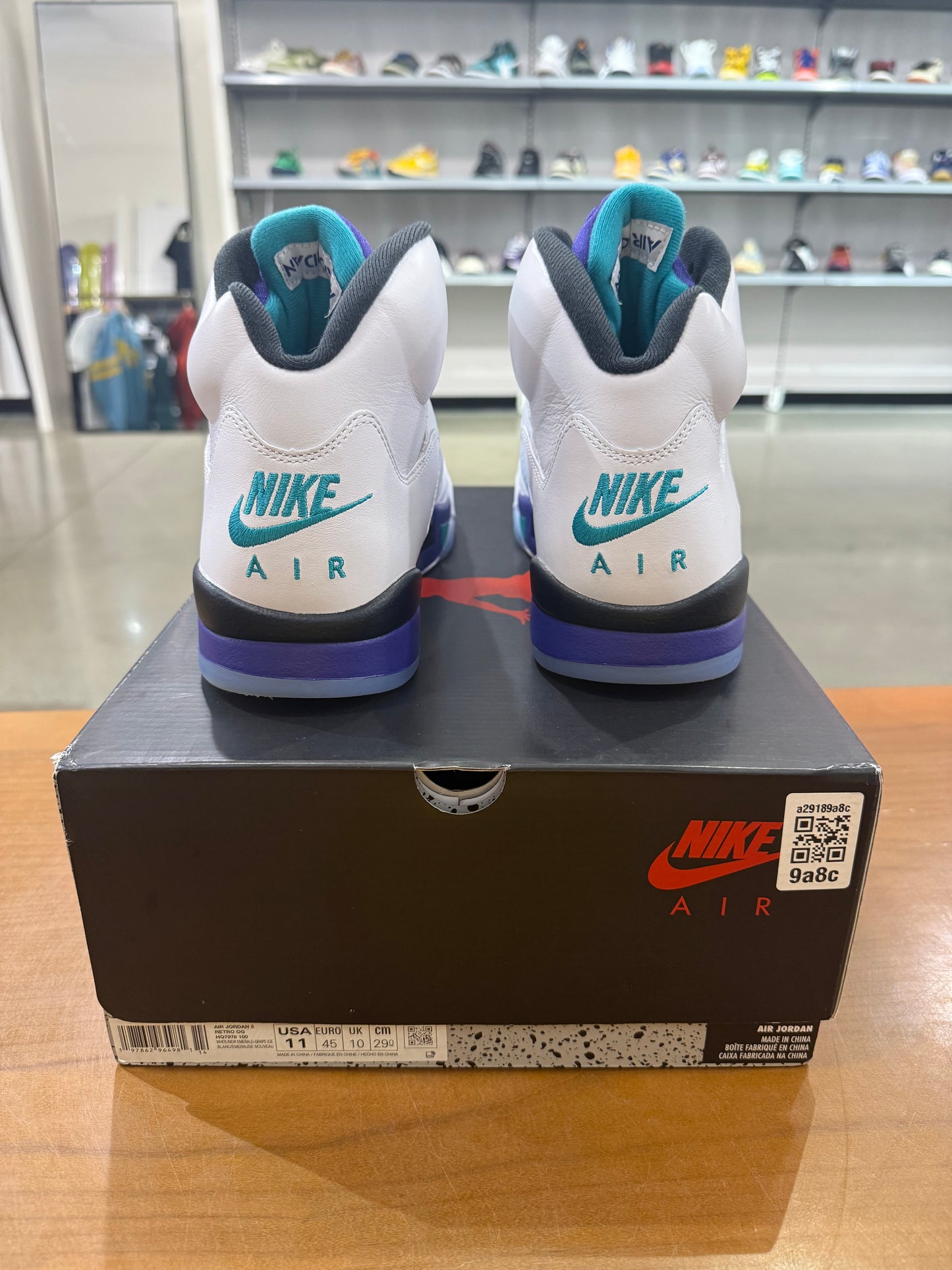 Preowned Air Jordan 5 Grape