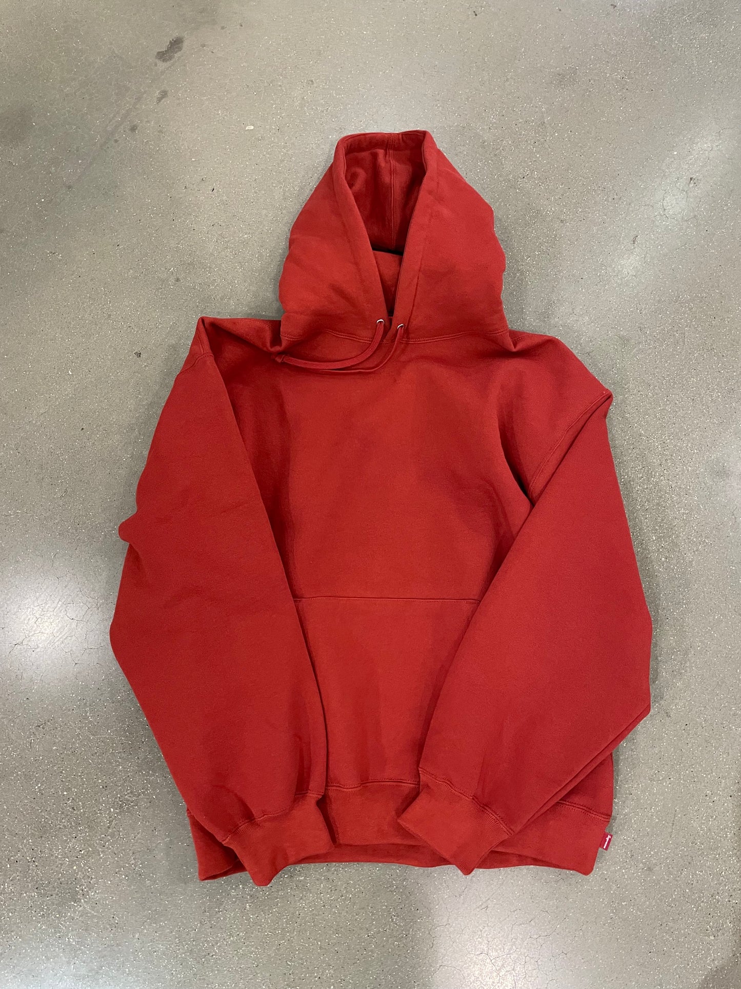 Supreme Satin Appliqué Hooded Sweatshirt Red