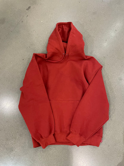 Supreme Satin Appliqué Hooded Sweatshirt Red