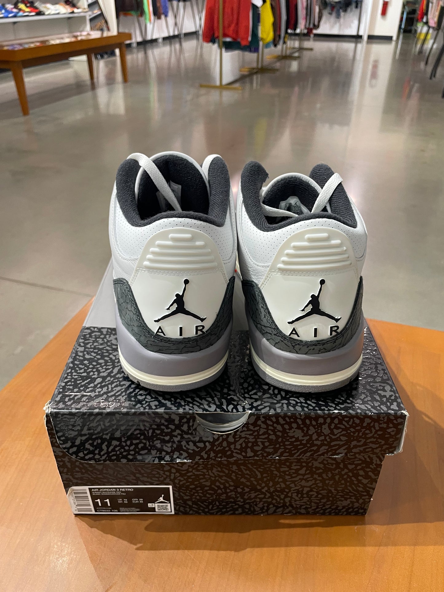 Preowned Air Jordan 3 Cement Grey