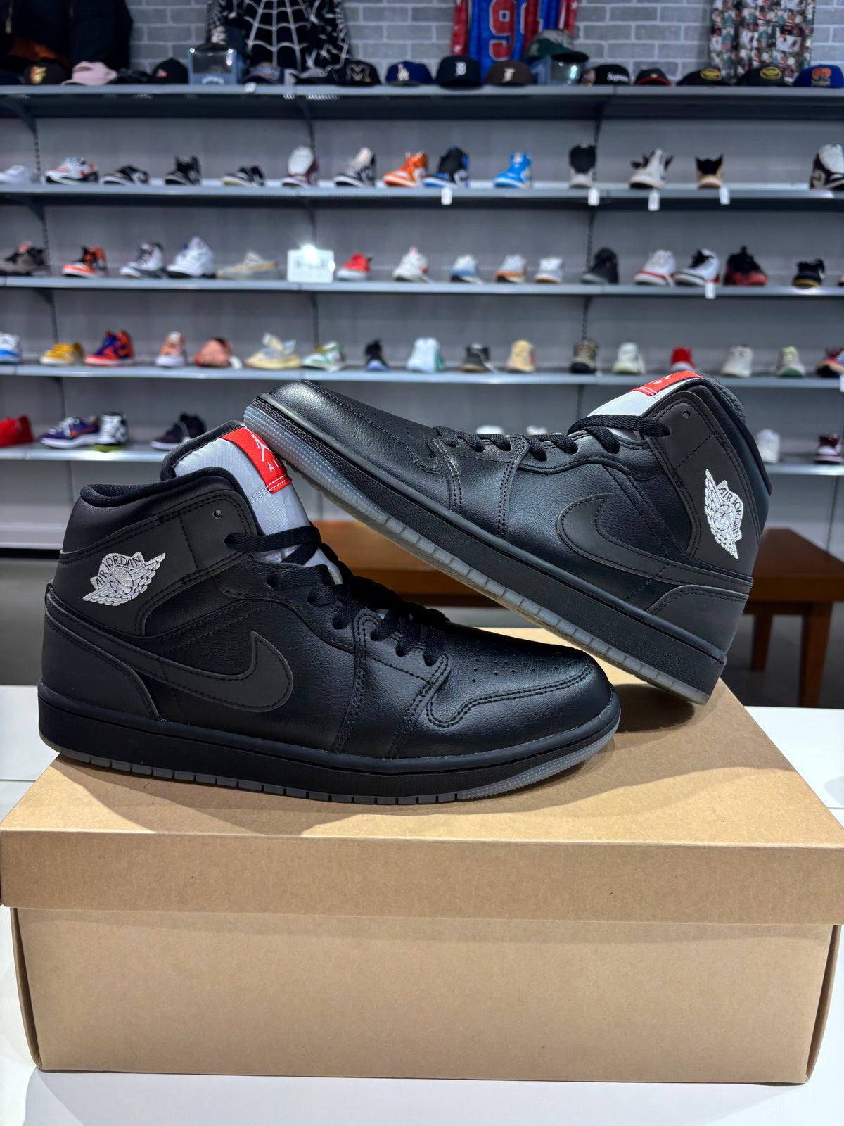 Preowned Air Jordan 1 Mid Black Metallic Reimagined