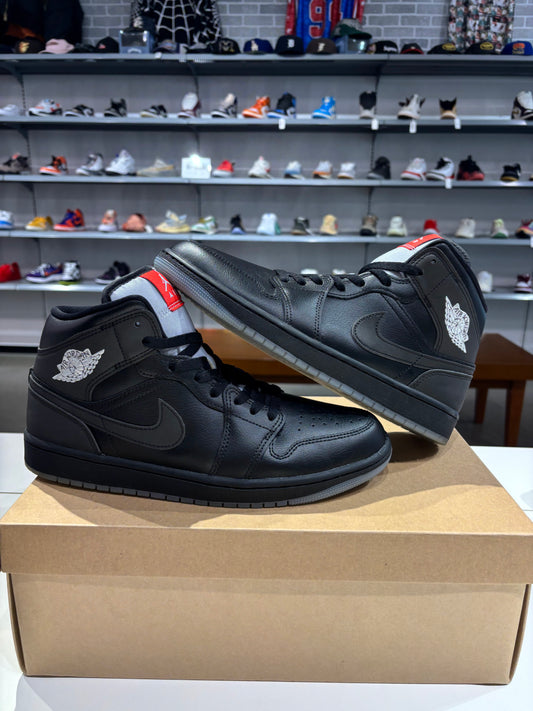 Preowned Air Jordan 1 Mid Black Metallic Reimagined