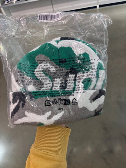 Supreme Camo Big Logo Beanie Green Camo