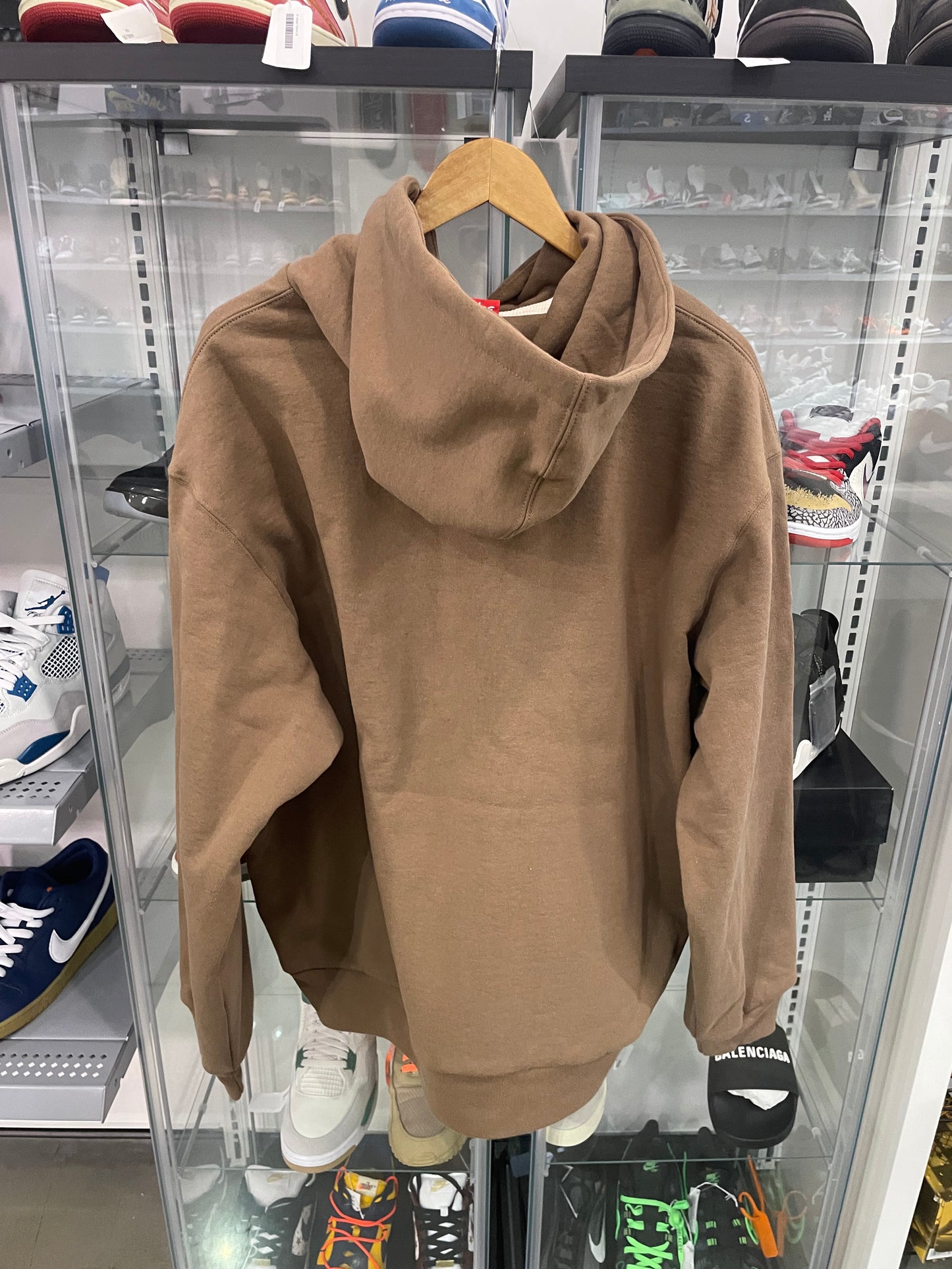 Supreme Arc Thermal Lined Zip Up Hooded Sweatshirt Brown
