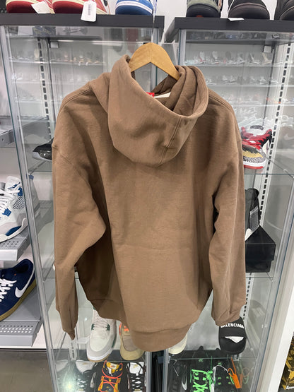 Supreme Arc Thermal Lined Zip Up Hooded Sweatshirt Brown