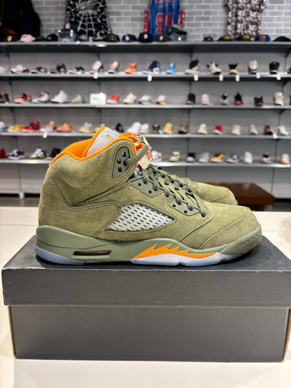 Preowned Air Jordan 5 Olive